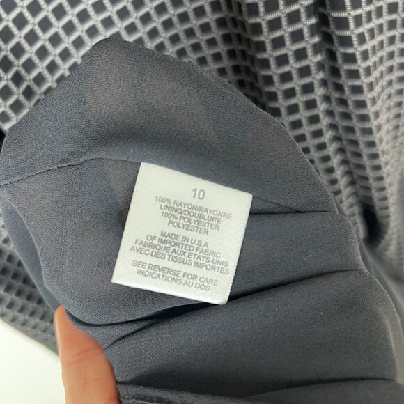 NWT Vintage Talbots Dress Black Faux Wrap Pleated Dress Sz 10 Career Office Wear - Picture 8 of 11